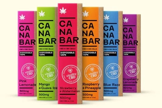 Vitality Ca Na Bar 500mg CBD Vape Bars - Various Flavours