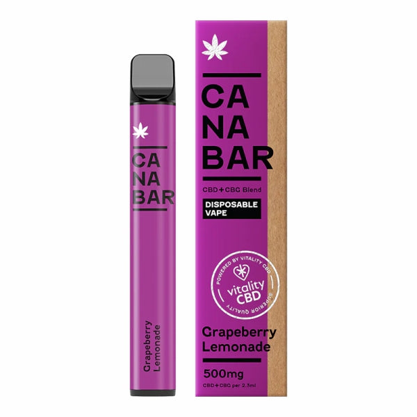 Vitality Ca Na Bar 500mg CBD Vape Bars - Various Flavours