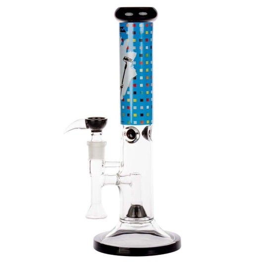 Banksy 'Paint Roller Rat' Straight Tube Perc Bong by G-Rollz