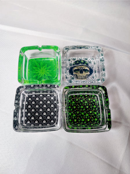 Chongz Glass Ashtray Square - Various Designs