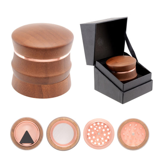 Bamboo/Alu Grinder 63mm, 4 Parts In Gift Box