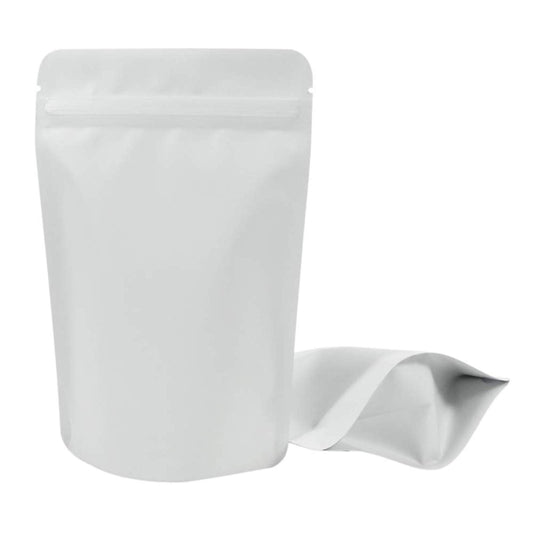 Resealable Mylar Bags - Matte White 50 Pack