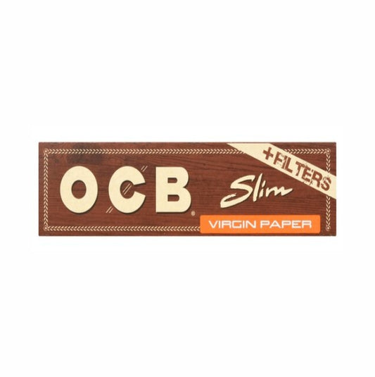 OCB Slim Unbleached Virgin Paper Kingsize With Tips