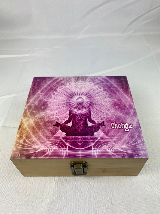 Chongz Large Bamboo Rolling Box - Meditate