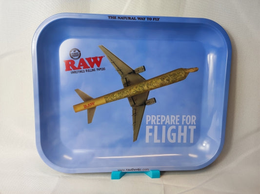 RAW 'Prepare For Flight' Metal Rolling Tray Large