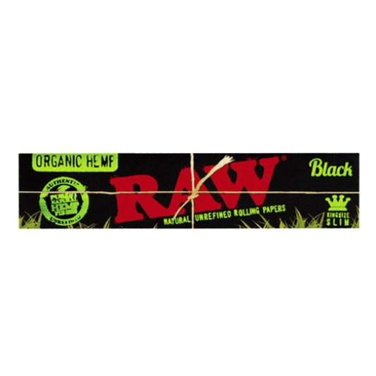 RAW Black Organic Hemp Kingsize Slim Papers