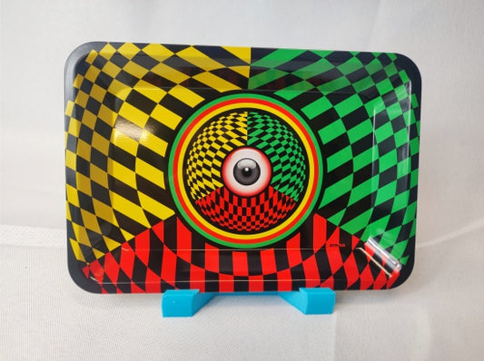 'Trippy Eye' Style Metal Rolling Tray