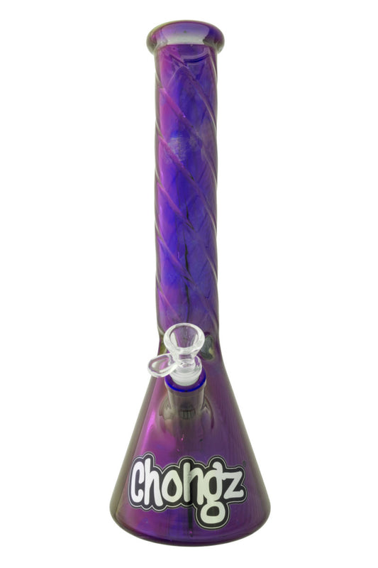 Chongz 40cm “Nathans Choice” Chromed Blue Waterpipe